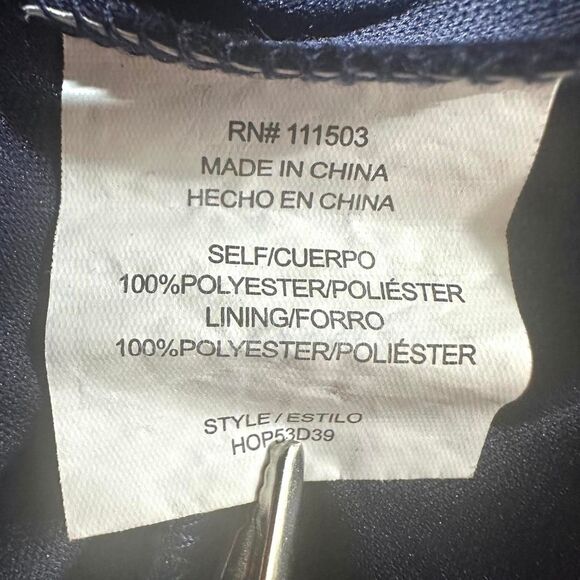 FIG AND FLOWER Navy Yellow Paisley Button Peasant Blouse V Neck Women M Bohemian - Picture 6 of 6